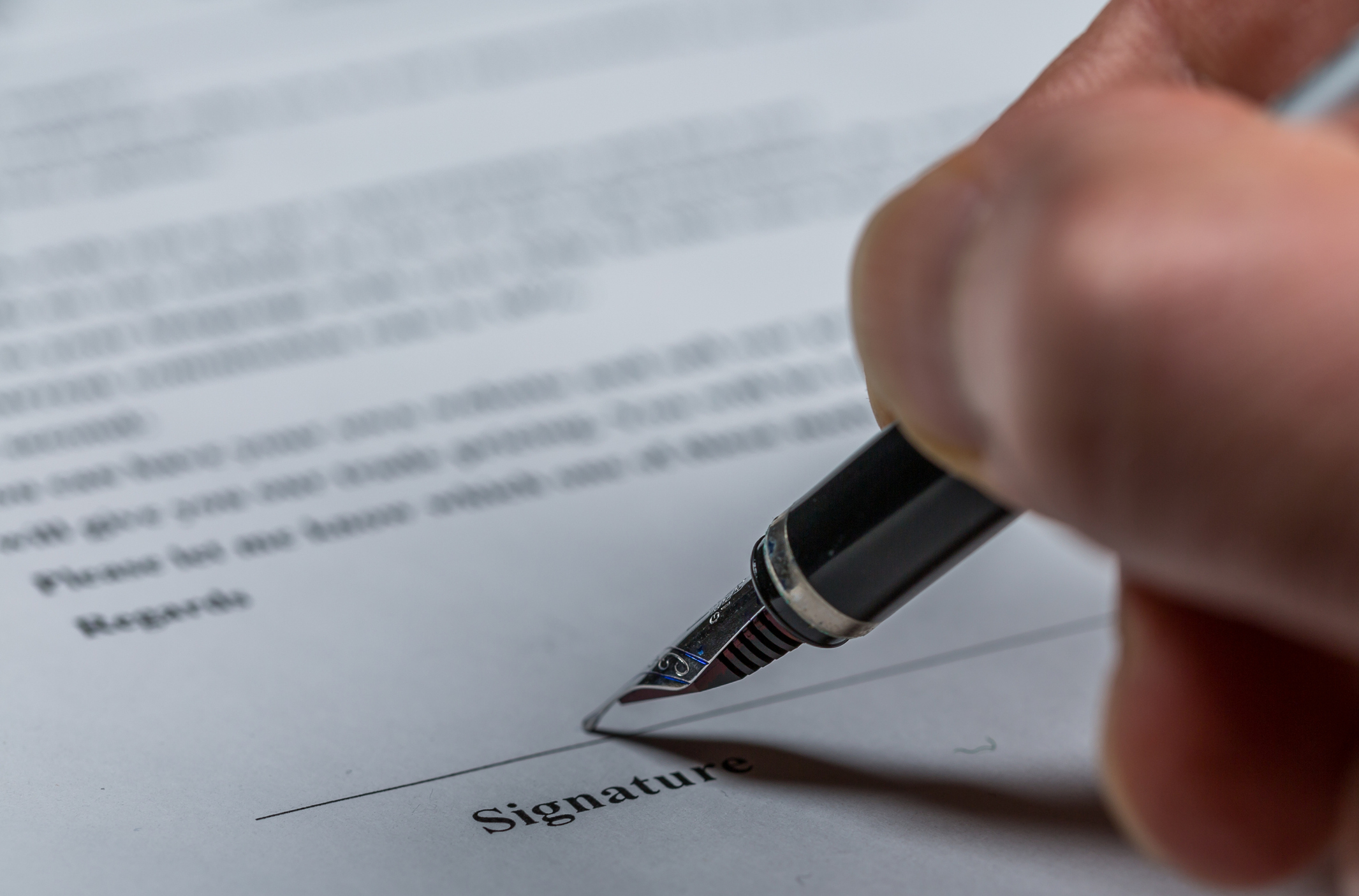 Business Signature Contract Document